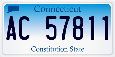 CT license plate AC57811