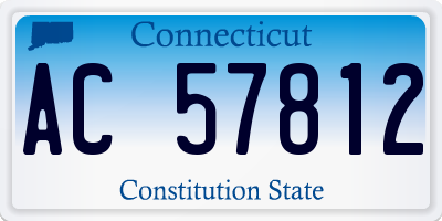 CT license plate AC57812