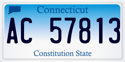 CT license plate AC57813