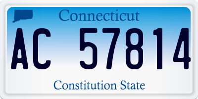 CT license plate AC57814