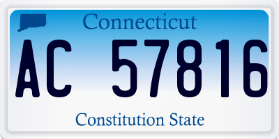 CT license plate AC57816