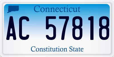 CT license plate AC57818