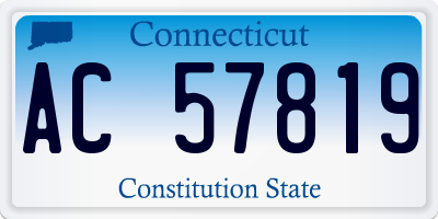 CT license plate AC57819