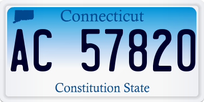 CT license plate AC57820