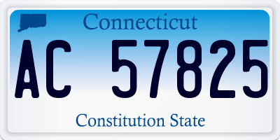 CT license plate AC57825