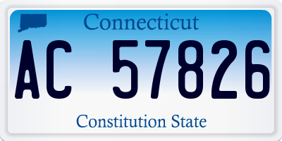 CT license plate AC57826