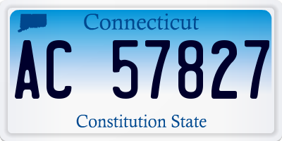 CT license plate AC57827