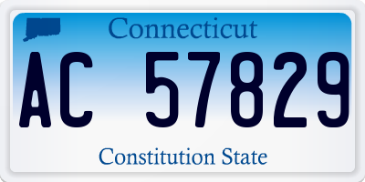 CT license plate AC57829