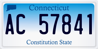 CT license plate AC57841
