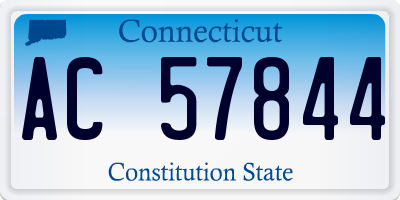 CT license plate AC57844