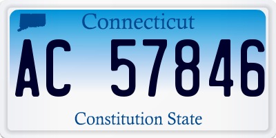 CT license plate AC57846