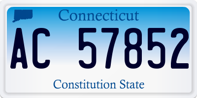 CT license plate AC57852