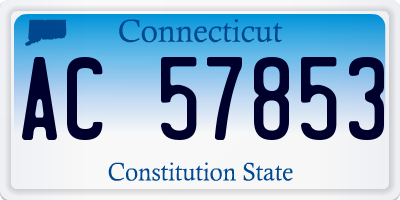 CT license plate AC57853