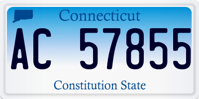 CT license plate AC57855