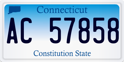 CT license plate AC57858