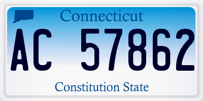 CT license plate AC57862