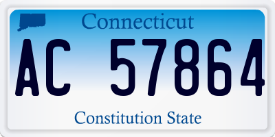 CT license plate AC57864