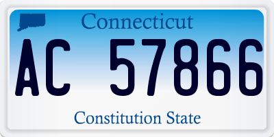 CT license plate AC57866