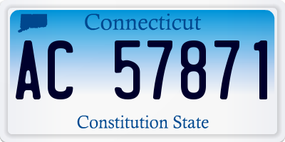 CT license plate AC57871
