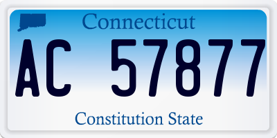 CT license plate AC57877