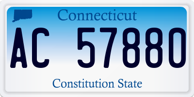 CT license plate AC57880