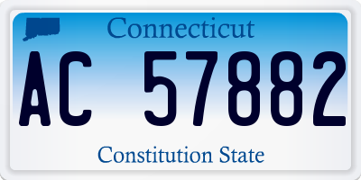 CT license plate AC57882