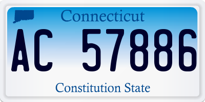 CT license plate AC57886