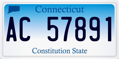 CT license plate AC57891