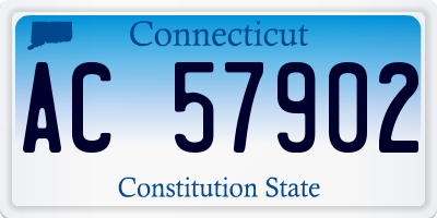 CT license plate AC57902