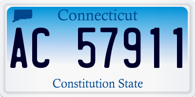 CT license plate AC57911