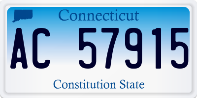 CT license plate AC57915