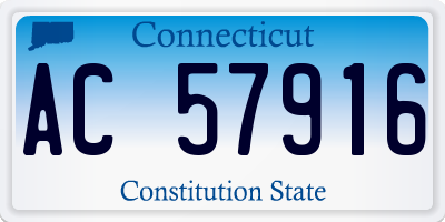 CT license plate AC57916