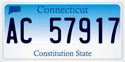 CT license plate AC57917