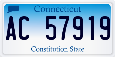 CT license plate AC57919