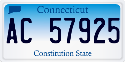 CT license plate AC57925