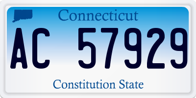 CT license plate AC57929