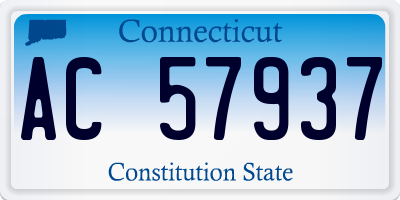 CT license plate AC57937