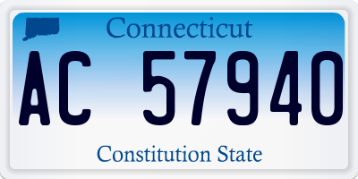 CT license plate AC57940