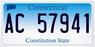 CT license plate AC57941