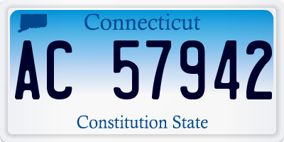 CT license plate AC57942