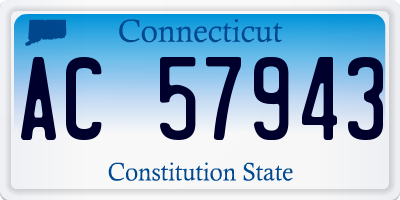CT license plate AC57943