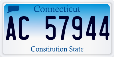 CT license plate AC57944