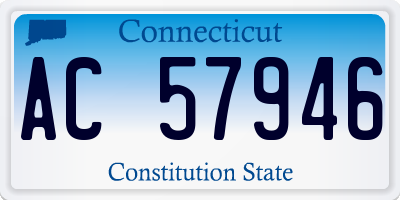 CT license plate AC57946