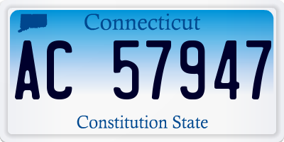 CT license plate AC57947