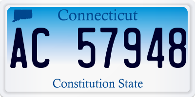 CT license plate AC57948