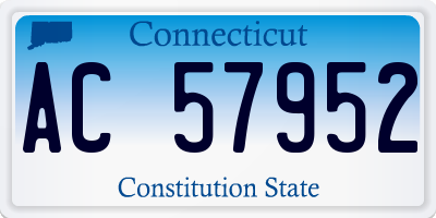 CT license plate AC57952
