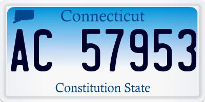 CT license plate AC57953