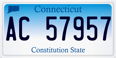 CT license plate AC57957