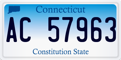 CT license plate AC57963