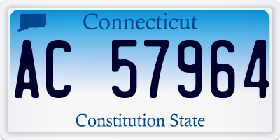 CT license plate AC57964